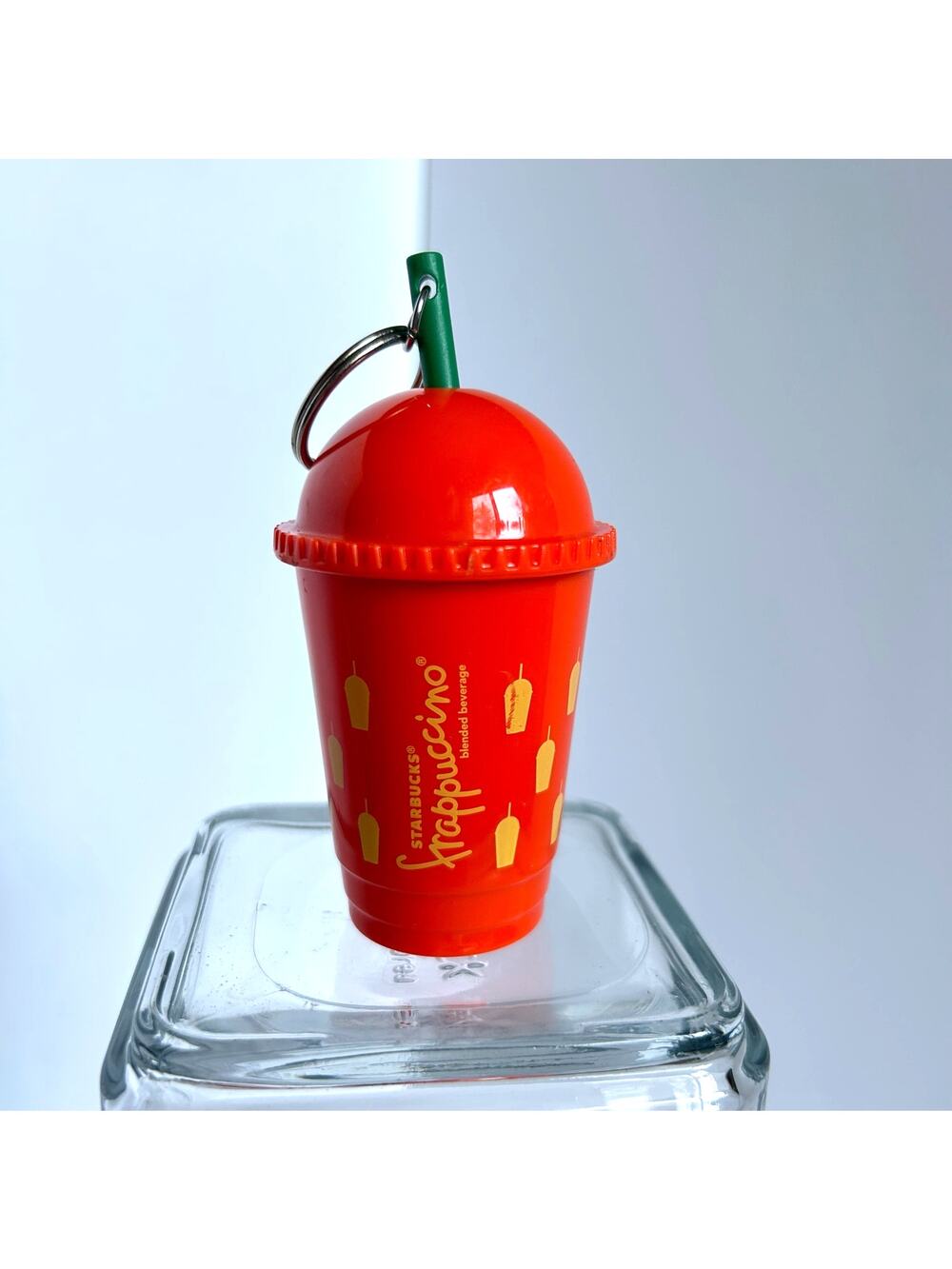 Starbucks Frappuccino Keychain Orange Cold Beverage Cup